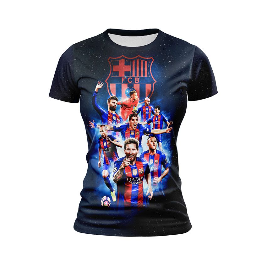 Футболка жіноча спортивна Барселона Космічна перемога Barcelona Space victory