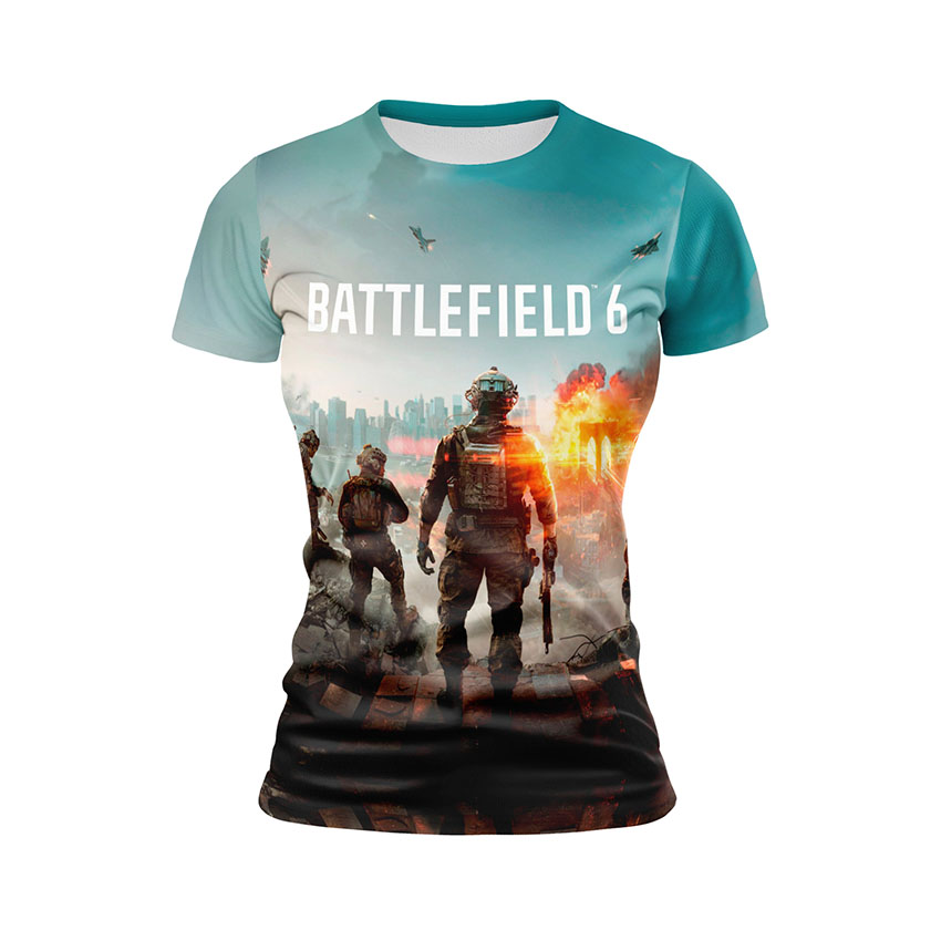 Футболка жіноча спортивна Бателфілд 6 Битва за місто Battlefield 6 Battle for City