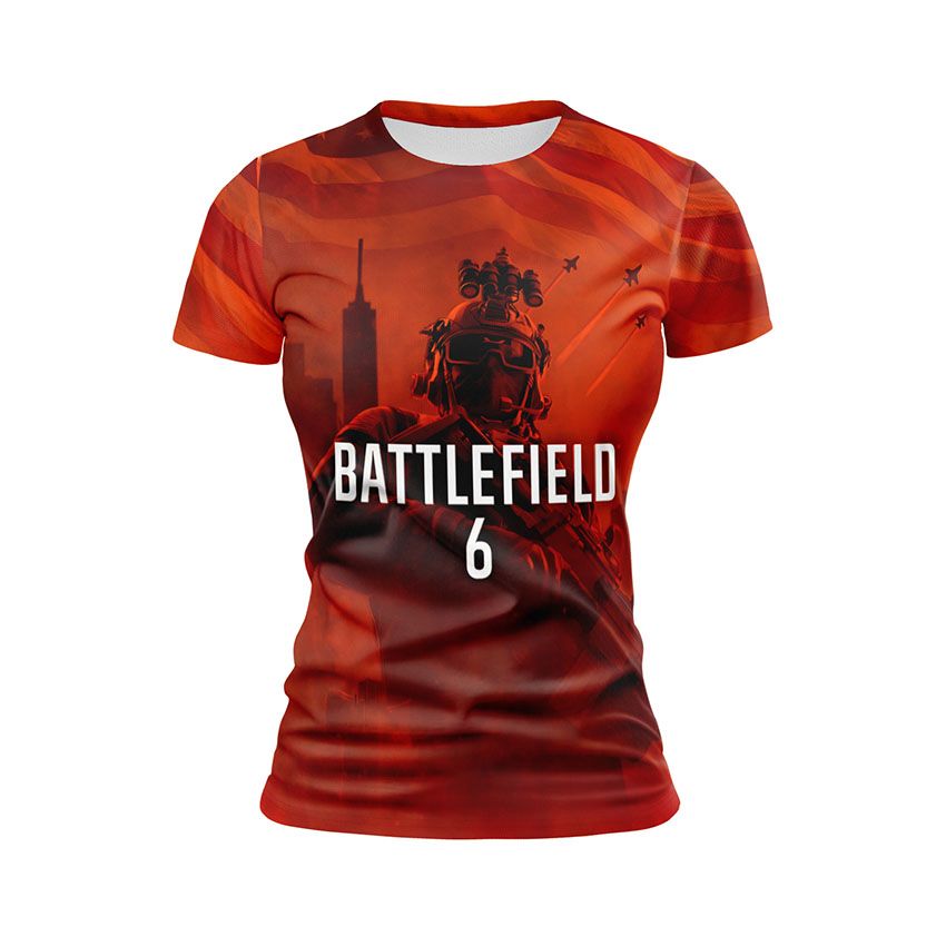 Футболка жіноча спортивна Бателфілд 6 Вогняний фронт Battlefield 6 Fire Front