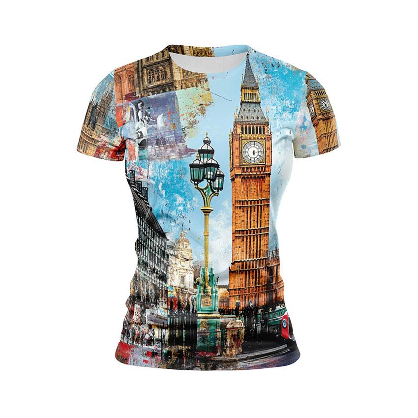 Футболка жіноча спортивна Біг-Бен Лондонський стиль Big Ben London Style