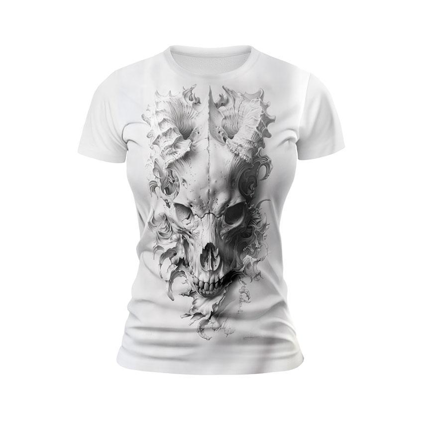 Футболка жіноча спортивна Череп демона Demon Skull