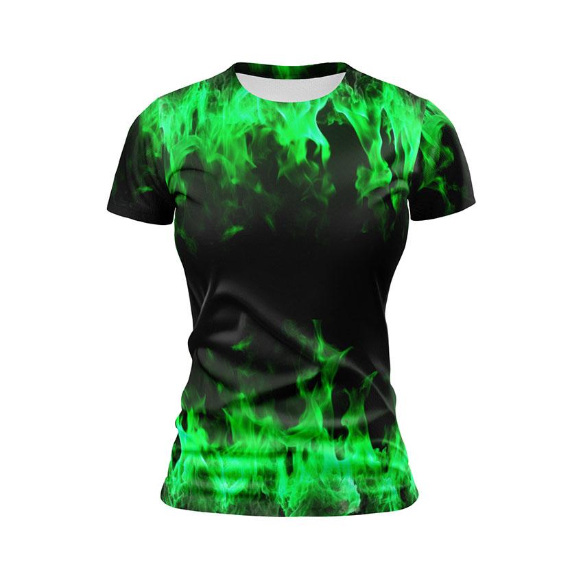 Футболка жіноча спортивна Дике полум’я Wild Flame зелений