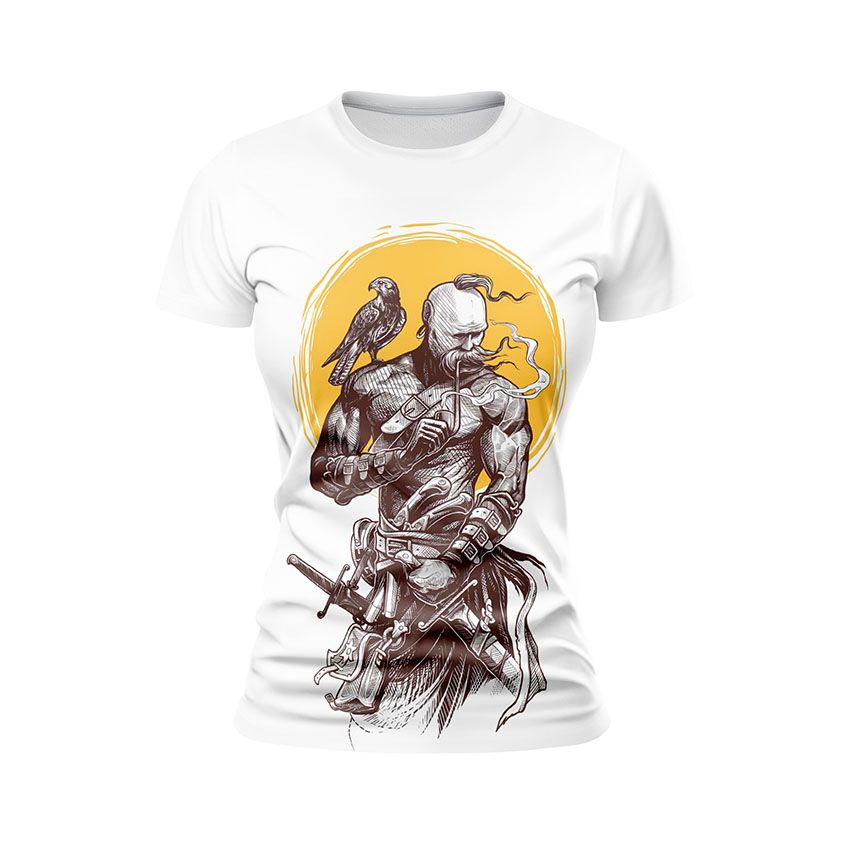 Футболка жіноча спортивна Козак та сокіл Cossack and Falcon