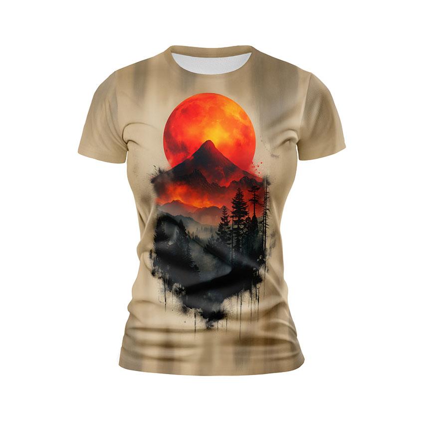 Футболка жіноча спортивна Краєвид в Японії Landscape in Japan