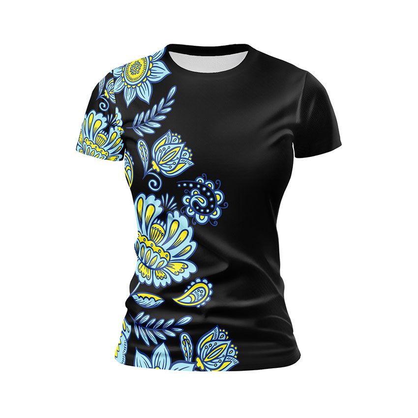 Футболка жіноча спортивна Квіткова Україна Floral Ukraine