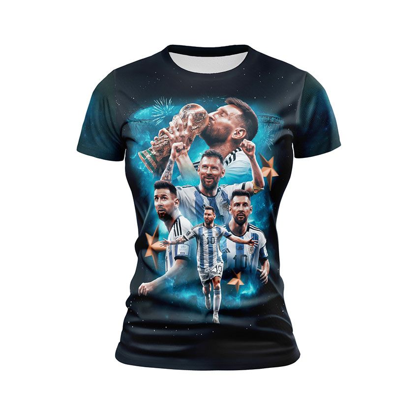 Футболка жіноча спортивна Мессі Шлях до слави Messi Road to Glory