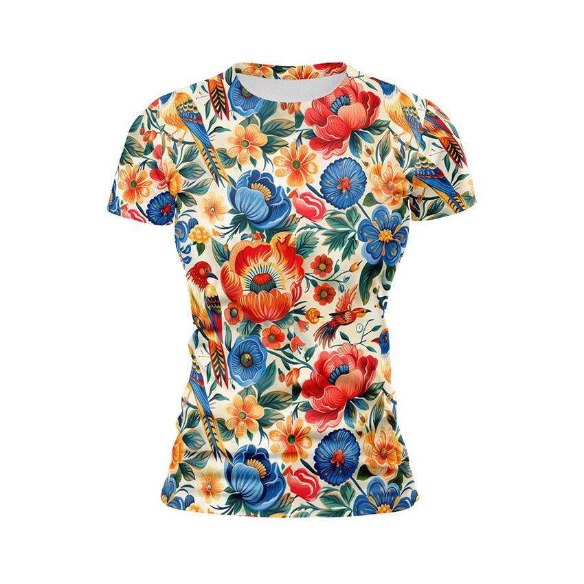 Футболка жіноча спортивна Петриківський розпис Petrykivka painting