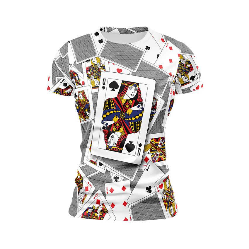 Футболка жіноча спортивна Пікова Дама Карти хаосу Queen of Spades Cards Chaos