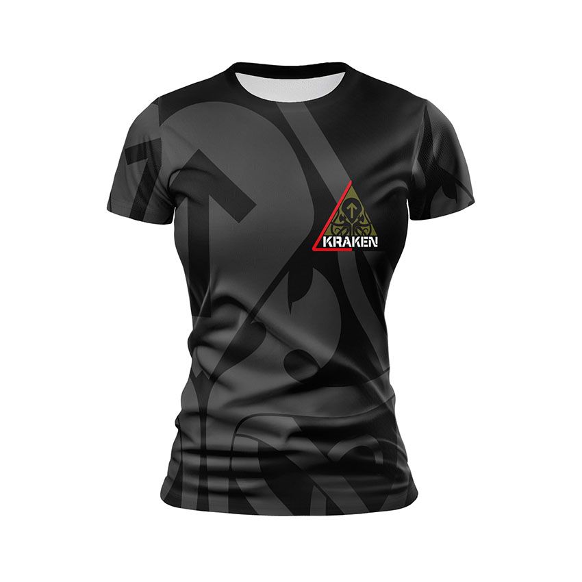 Футболка жіноча спортивна Спецпідрозділ Кракен Бойова міць Kraken Special Unit Combat Power