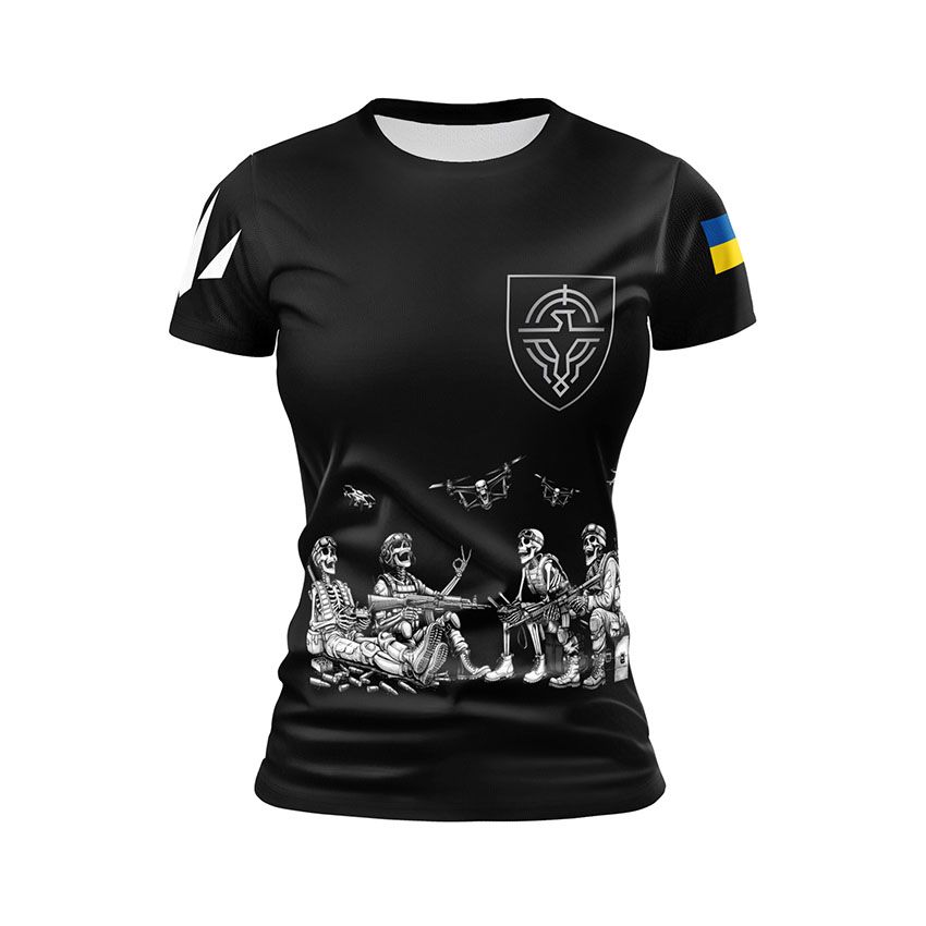 Футболка жіноча спортивна Сили безпілотних систем Збройних сил України Безсмертні дрони Immortal Drones