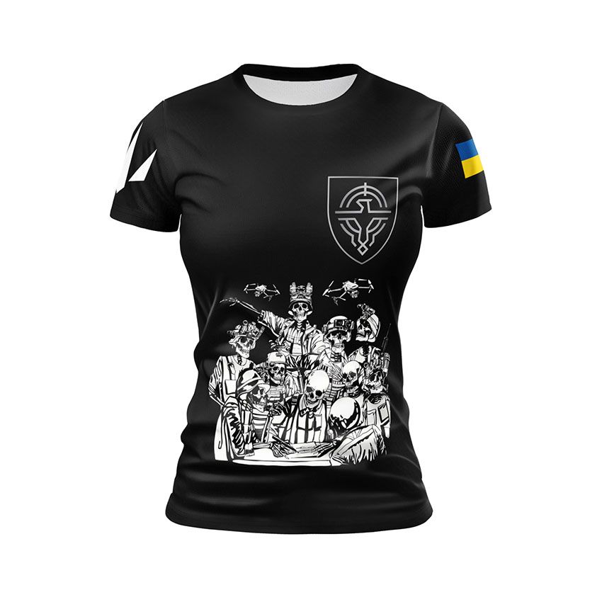 Футболка жіноча спортивна Сили безпілотних систем Збройних сил України Команда безсмертних Undead Squad