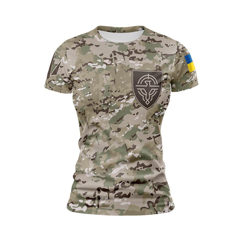 Футболка жіноча спортивна Сили безпілотних систем Збройних сил України Незламний знак Unbreakable Symbol
