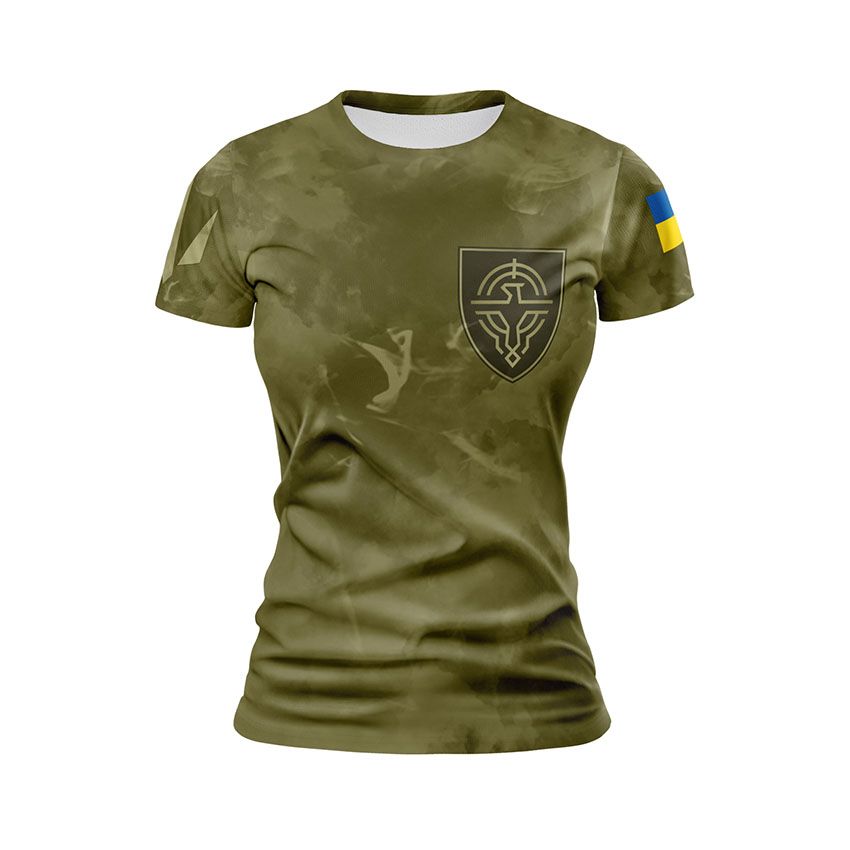 Футболка жіноча спортивна Сили безпілотних систем Збройних сил України Тактичний стиль Tactical style