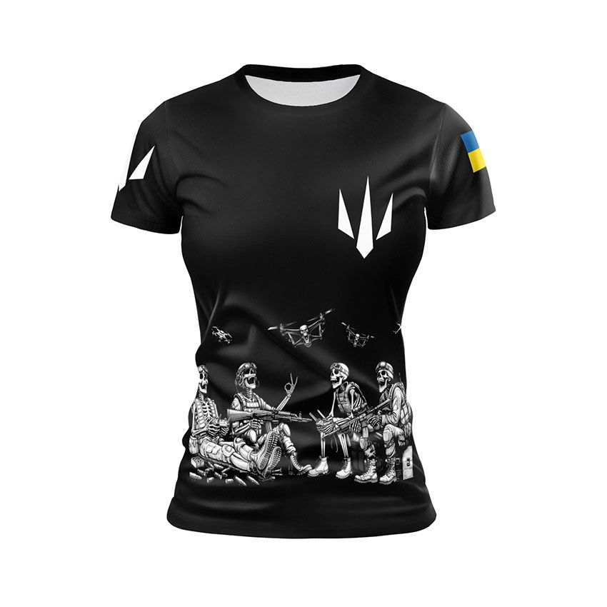 Футболка жіноча спортивна Сили безпілотних систем Безсмертні дрони The Power of Unmanned Systems Immortal Drones