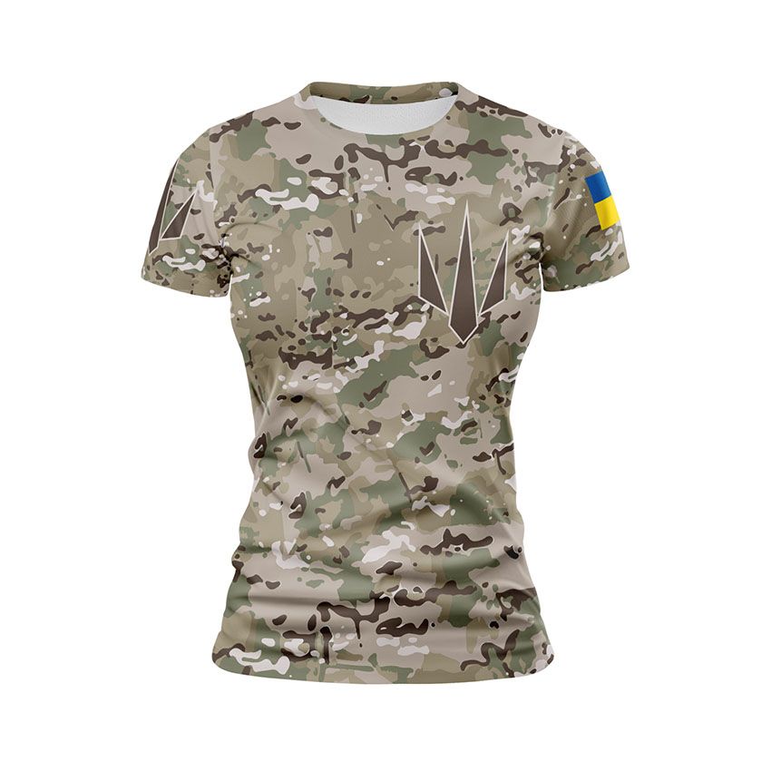 Футболка жіноча спортивна Сили безпілотних систем Незламний знак The Power of Unmanned Systems Unbreakable Symbol