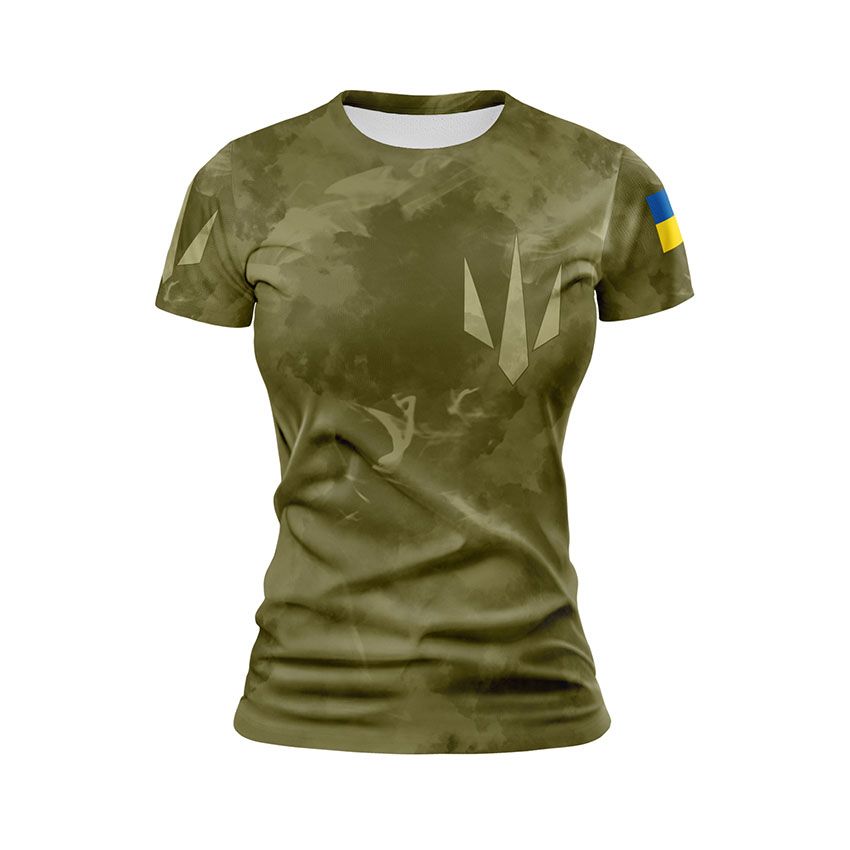 Футболка жіноча спортивна Сили безпілотних систем Тактичний стиль The Power of Unmanned Systems Tactical style