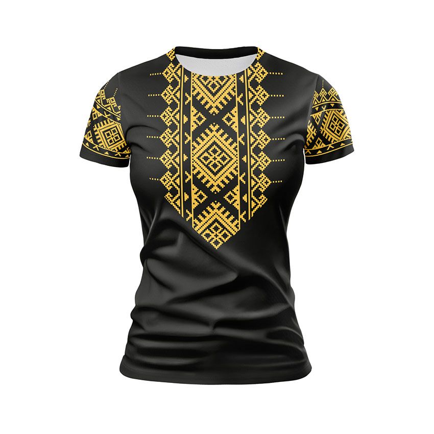 Футболка жіноча спортивна Українська міць Embroidery Ukrainian Strength