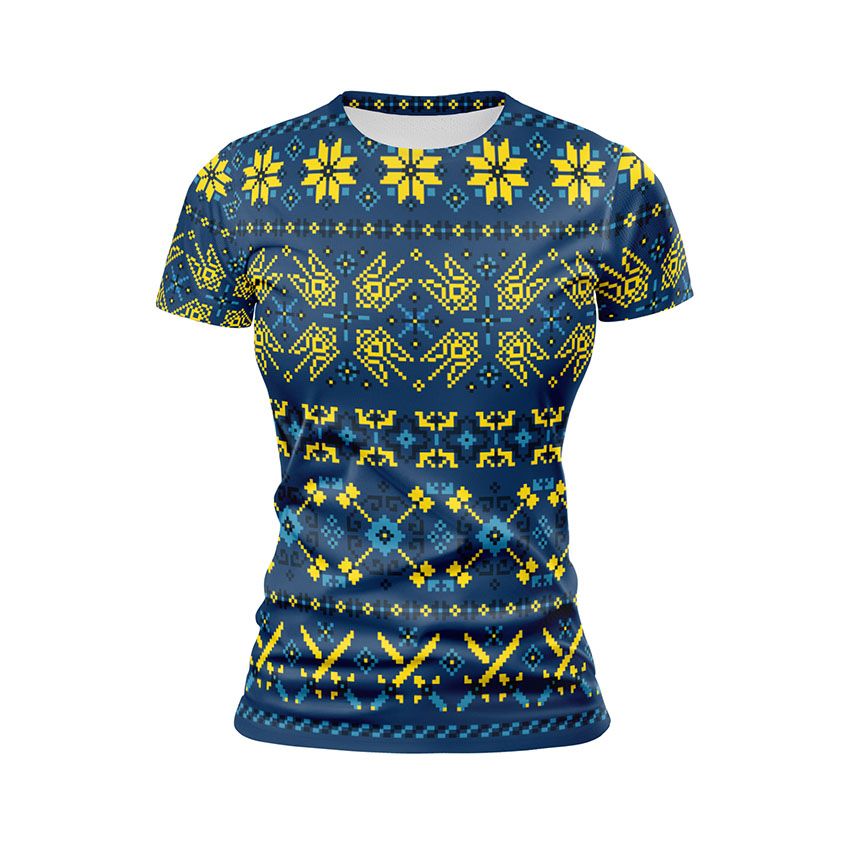 Футболка жіноча спортивна Український Орнамент Ukrainian Ornament Жовтий