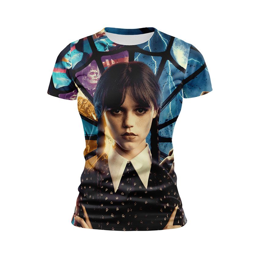 Футболка жіноча спортивна Венздей Популярний серіал Wednesday Popular series