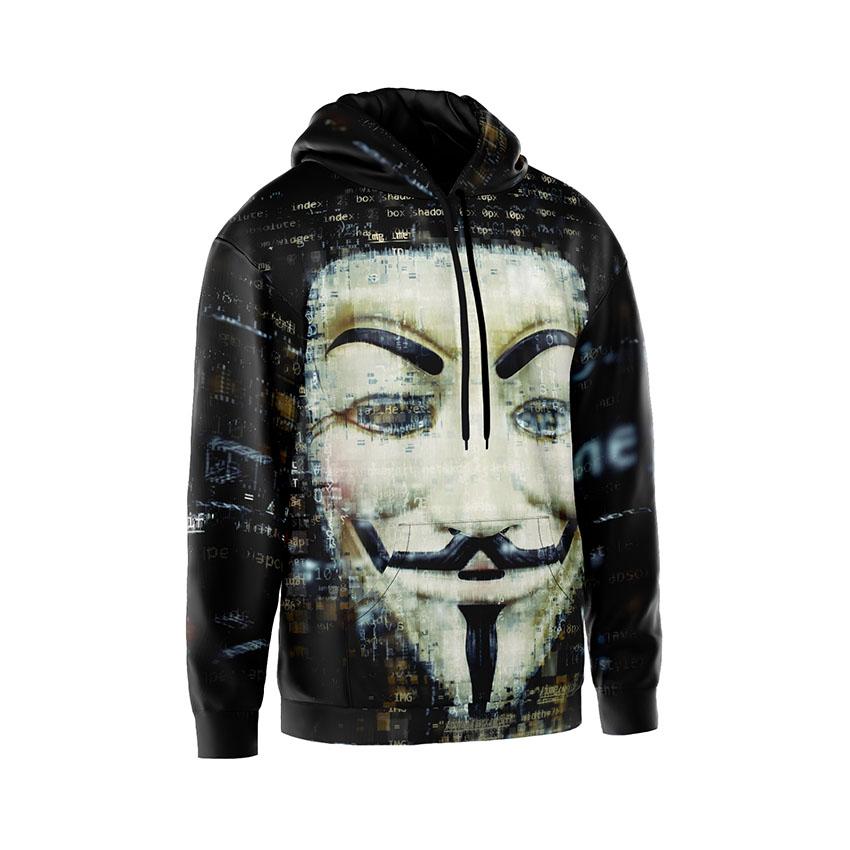 Гай Фокс Маска на чорному фоні Guy Fox Mask in the black background