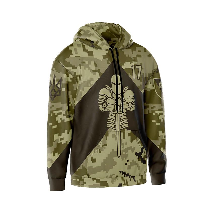 Худі чоловіче 17-та окрема важка механізована бригада Камуфляж Camouflage