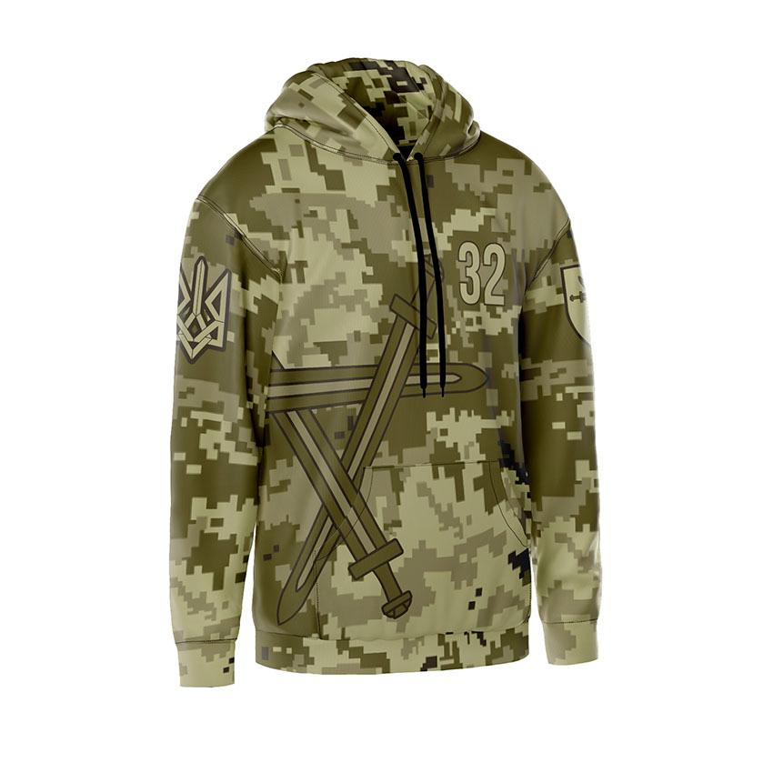 Худі чоловіче 32-га окрема механізована бригада Камуфляж Camouflage