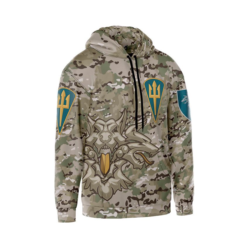 Худі чоловіче 38-ма окрема бригада морської піхоти Камуфляж Camouflage
