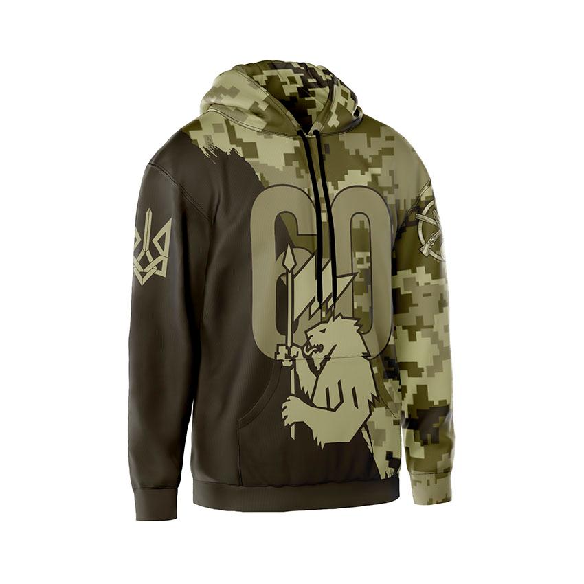 Худі чоловіче 60-та окрема механізована бригада Камуфляж Camouflage