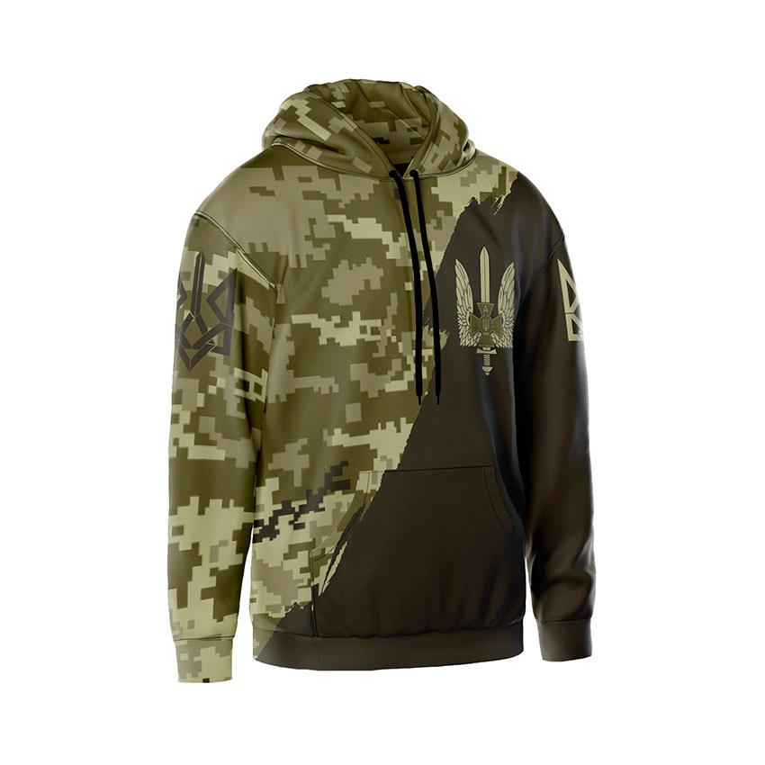Худі чоловіче Альфа Спецпідрозділ СБУ Камуфляж Camouflage