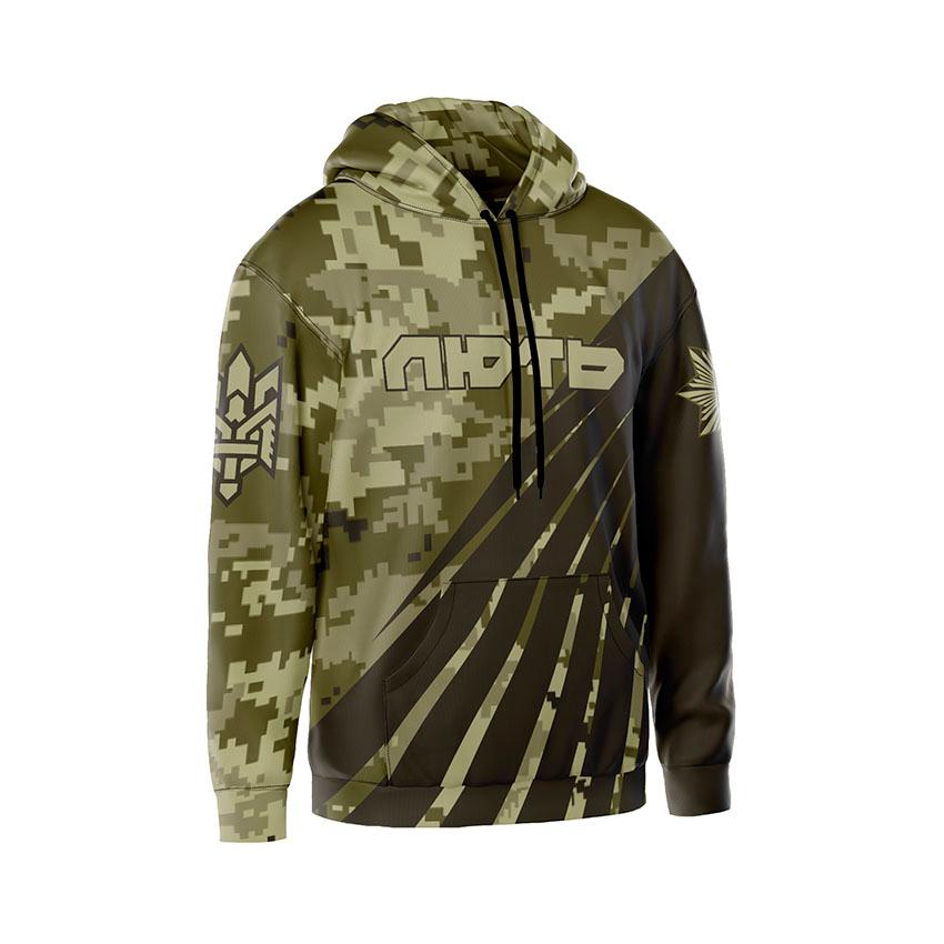 Худі чоловіче Бригада Лють Камуфляж Camouflage