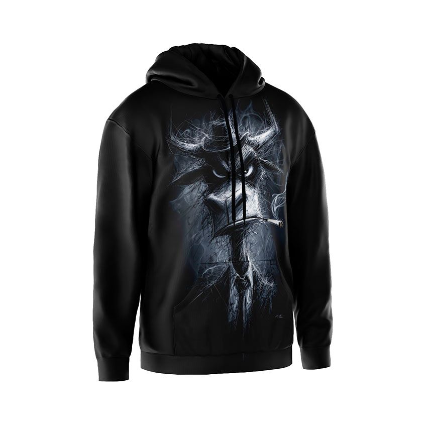 Худі чоловіче Димний бик Мафія тварин Smoky bull Like a boss Animal Mafia