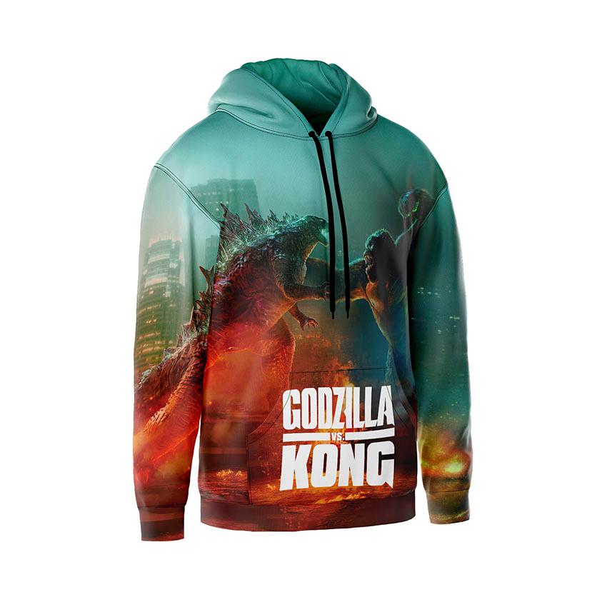 Худі чоловіче Ґодзілла та Конґ Битва Титанів Godzilla x Kong Clash of the Titans