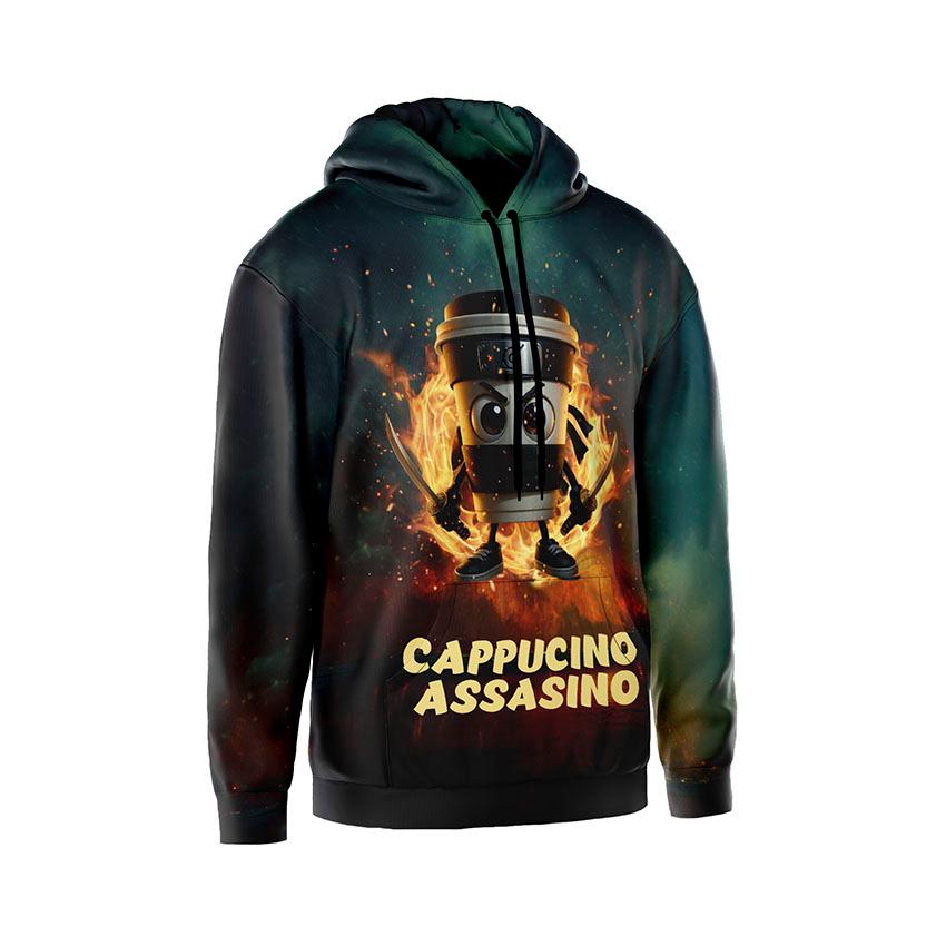 Худі чоловіче Капучіно-Асасіно Вогонь сили Cappuccino Assassino Fire of power