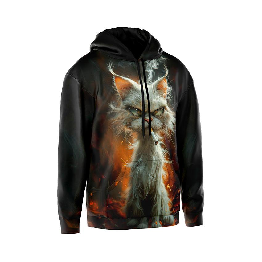 Худі чоловіче «Кіт Бунтар Rebel Cat»