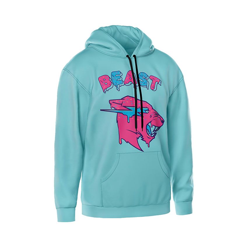 Худі чоловіче Містер Біст Солодкий стиль Mr Beast Sweet style бірюзовий