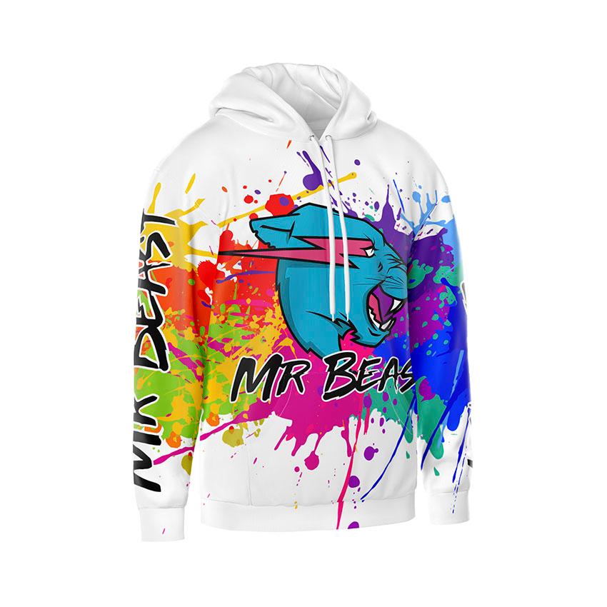 Худі чоловіче «Містер Біст Вибух фарб MrBeast Color Explosion»