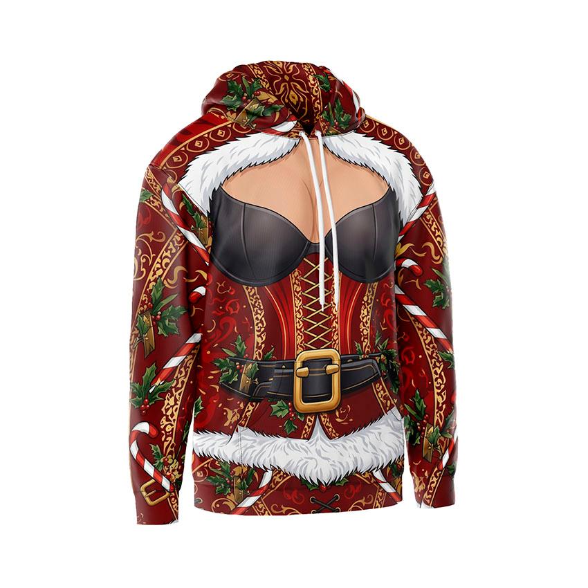 Худі чоловіче Новорічний корсет Санти Christmas Santa Corset