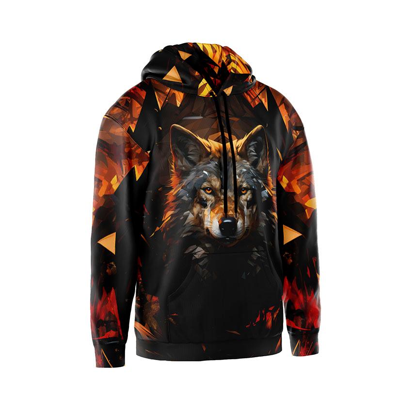 Худі чоловіче «Полум яний вовк Fiery Wolf»