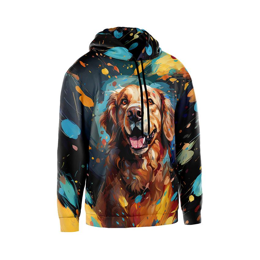 Худі чоловіче «Ретривер у фарбах Retriever in colors»