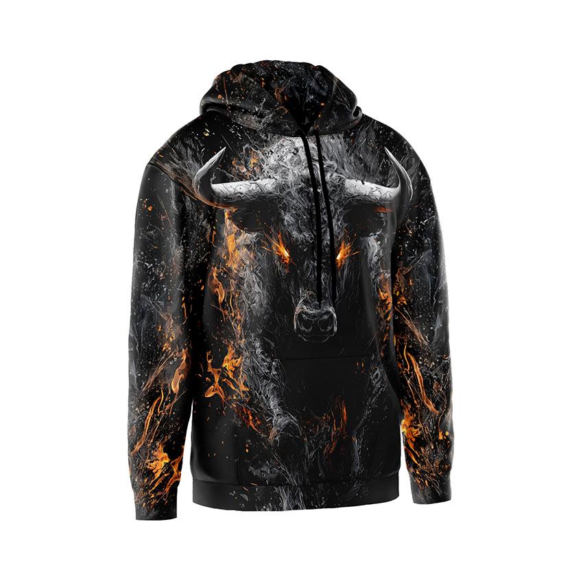 Худі чоловіче Розлючений бик Fire Bull