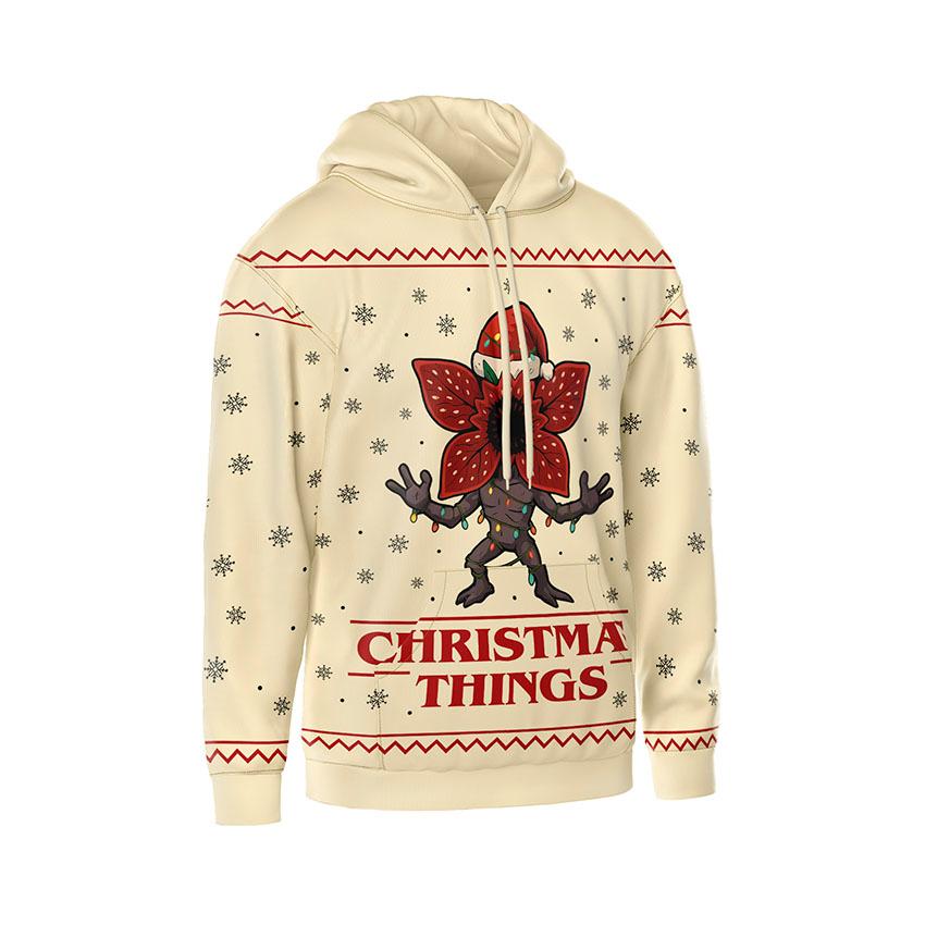 Худі чоловіче Санта Демогоргон Дивні Дива Santa Demogorgon Stranger Things