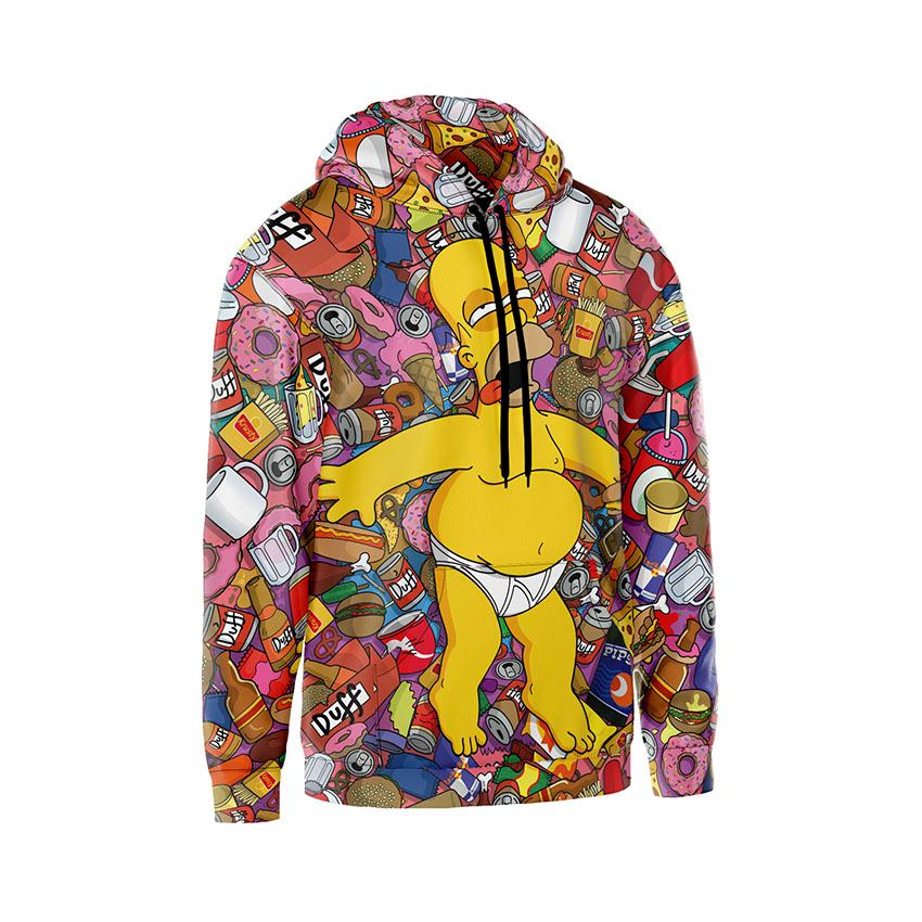 Худі чоловіче Сімпсони Гомер з пончиками The Simpsons Homer with donuts