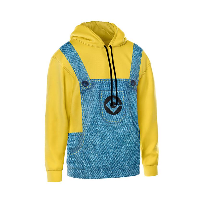 Худі чоловіче «Веселий Комбінезон Посіпаки Happy Overalls Minions»