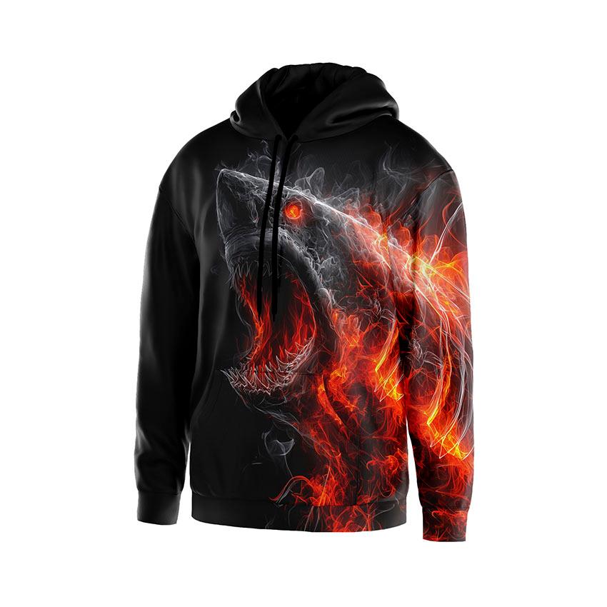 Худі чоловіче Вогняна акула Fire Shark