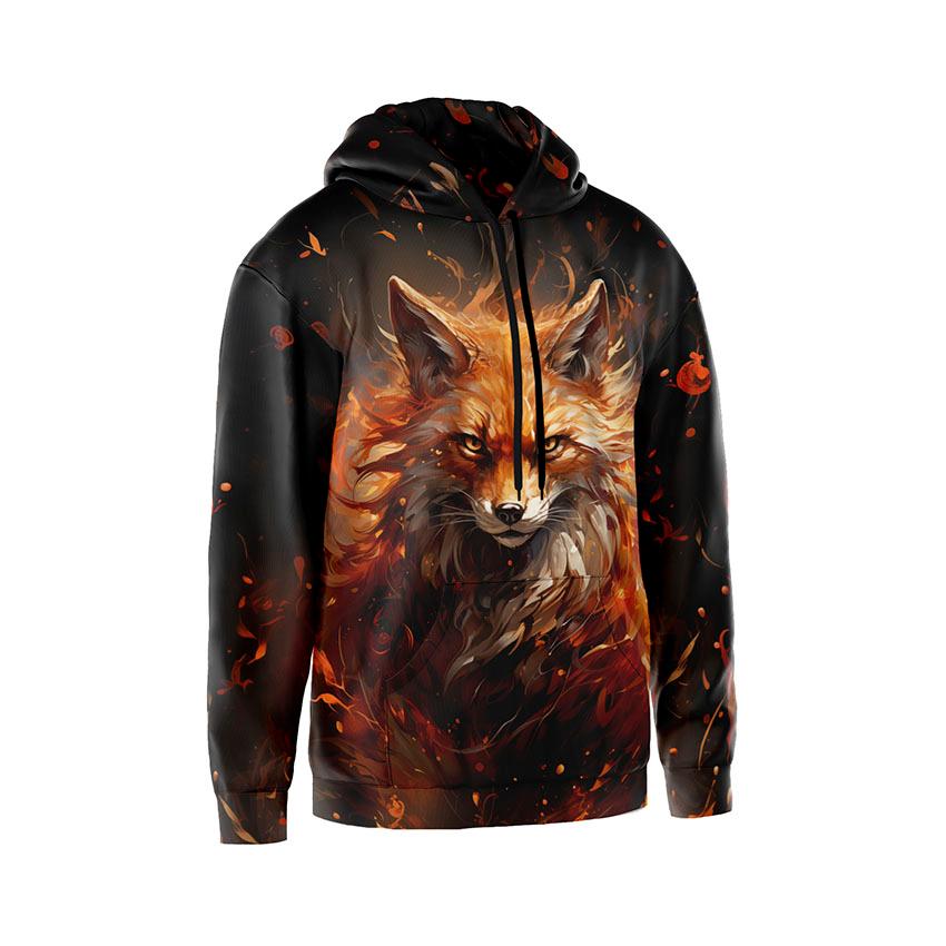 Худі чоловіче «Вогняна лисиця Арт Fire fox Art»