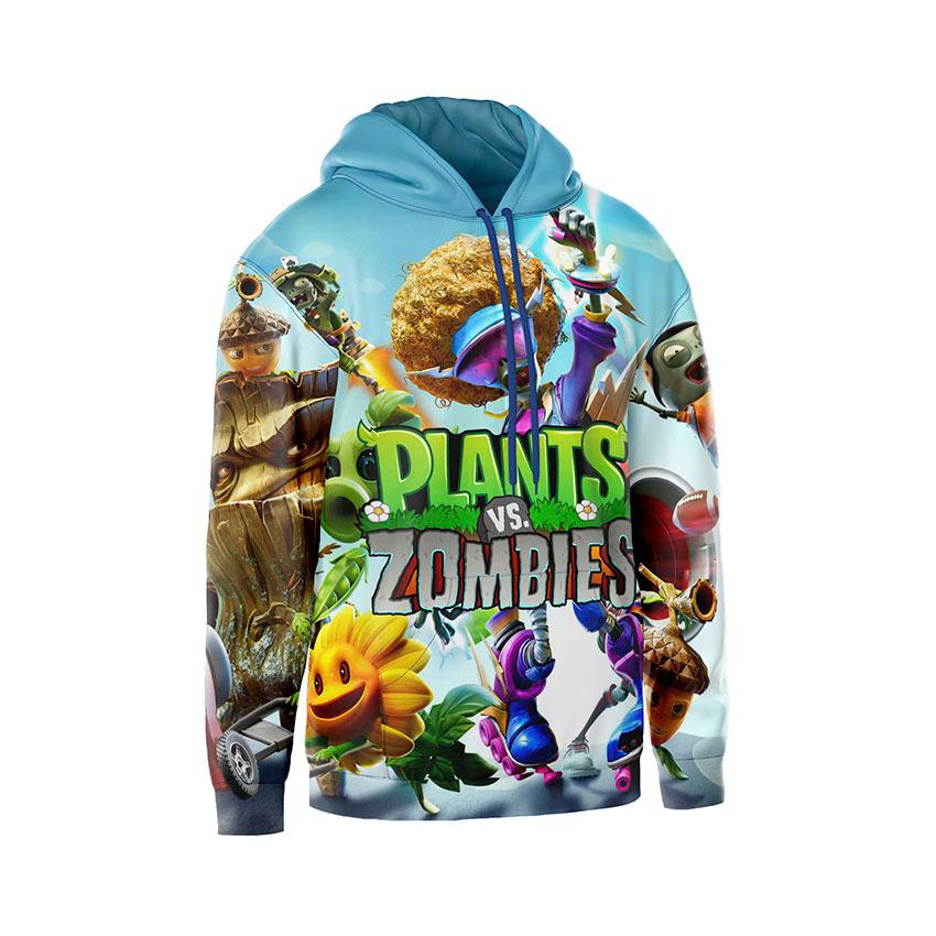 Худі чоловіче «Яскрава вечірка Рослини проти зомбі Bright party Plants vs Zombies»