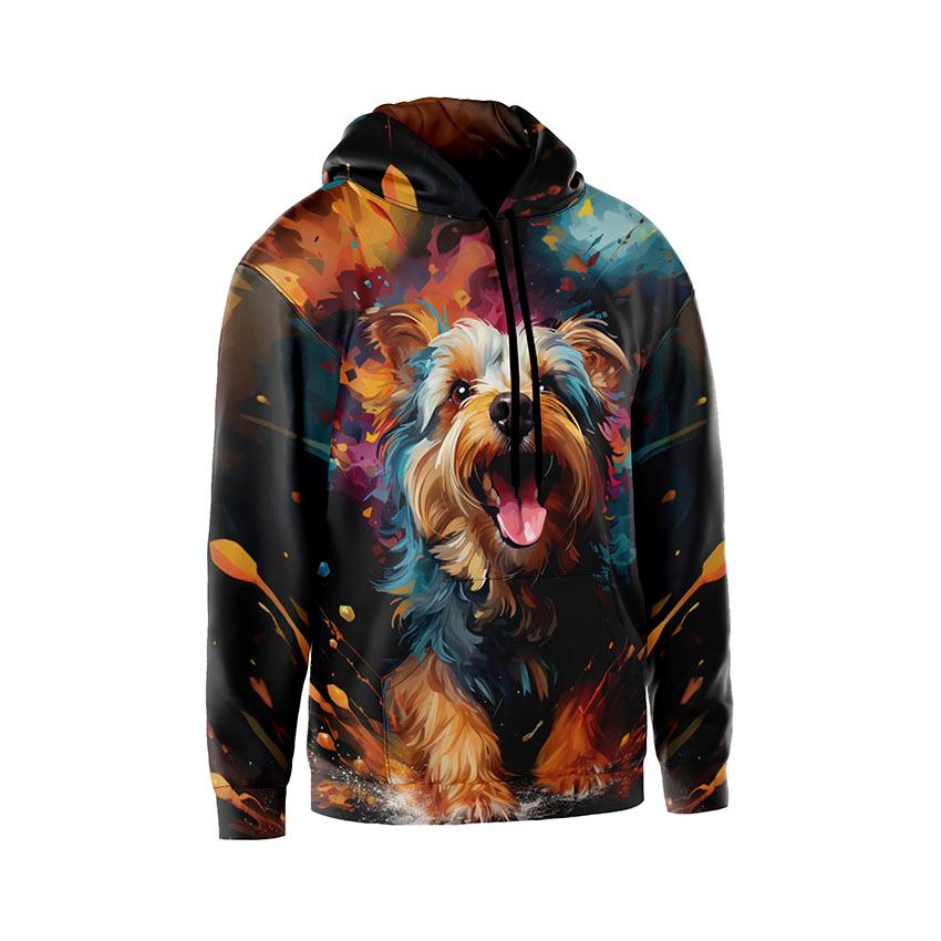 Худі чоловіче «Йоркширский терьер у фарбах Yorkshire terrier in colors»