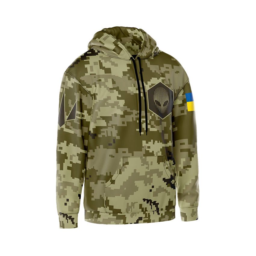 Худі чоловіче 412-й окремий полк безпілотних систем «NEMESIS» Камуфляж Camouflage