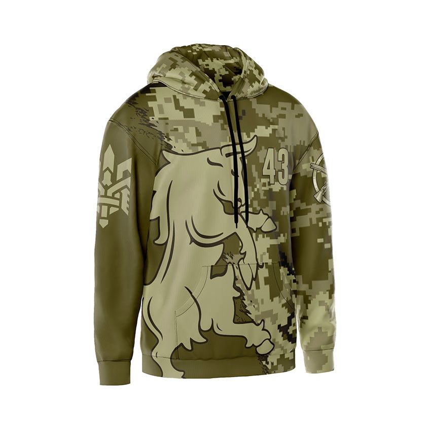Худі чоловіче 43-тя окрема механізована бригада Камуфляж Camouflage