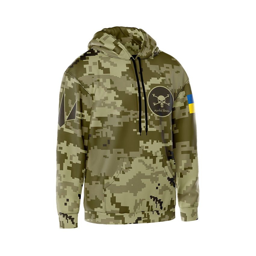 Худі чоловіче Батальйон «Flying Skull» Камуфляж Camouflage